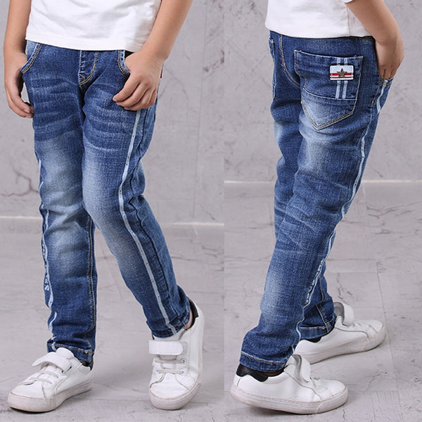 IENENS Kids Boys Jeans Fashion Clothes Classic Pants Denim Clothing Children Baby Boy Casual Bowboy Long Trousers 5-13Y - Too3Xclussiv3