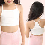 Girls Cotton Vest Teenage Bra Kids Candy Color Sports Breath Tank Tops Underwear - Too3Xclussiv3