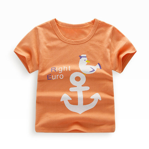 Children's short sleeve t-shirt cotton t-shirts boy kid boys and girls tops shirts children's T-shirt summer - Too3Xclussiv3