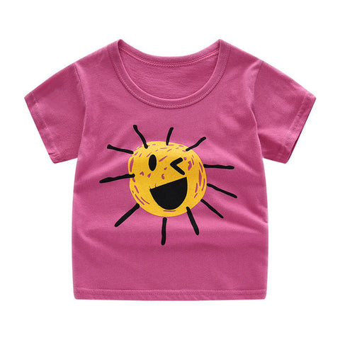 Children's short sleeve t-shirt cotton t-shirts boy kid boys and girls tops shirts children's T-shirt summer - Too3Xclussiv3