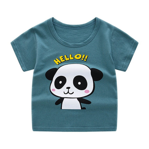 Children's short sleeve t-shirt cotton t-shirts boy kid boys and girls tops shirts children's T-shirt summer - Too3Xclussiv3