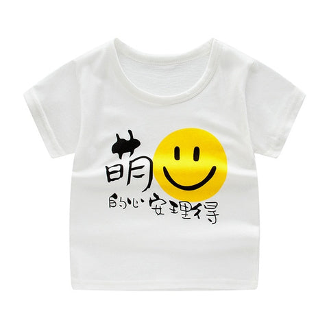 Children's short sleeve t-shirt cotton t-shirts boy kid boys and girls tops shirts children's T-shirt summer - Too3Xclussiv3