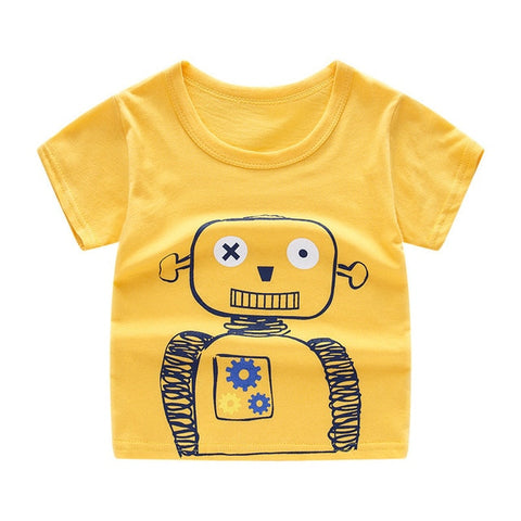 Children's short sleeve t-shirt cotton t-shirts boy kid boys and girls tops shirts children's T-shirt summer - Too3Xclussiv3