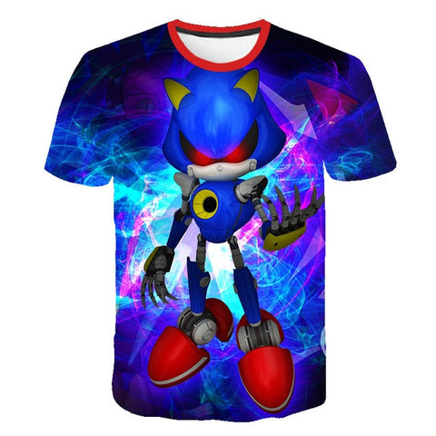 2020 cute 3D Cartoon T Shirt kids clothes Summer Short Printed sonic the hedgehog t-shirt Boys Streetwear Teenager Children Tops - Too3Xclussiv3