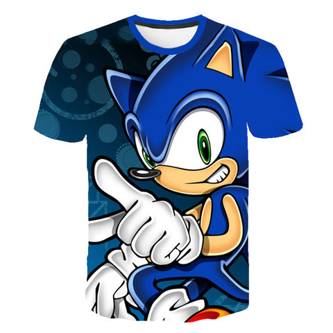 2020 cute 3D Cartoon T Shirt kids clothes Summer Short Printed sonic the hedgehog t-shirt Boys Streetwear Teenager Children Tops - Too3Xclussiv3