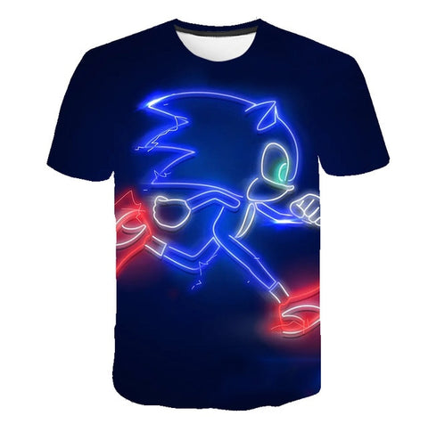 2020 cute 3D Cartoon T Shirt kids clothes Summer Short Printed sonic the hedgehog t-shirt Boys Streetwear Teenager Children Tops - Too3Xclussiv3