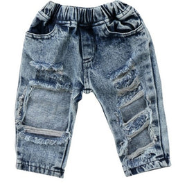 Pudcoco 2019 New 1-5T Fashion Toddler Kids Child Girls Denim Pants Stretch Elastic Trousers Jeans Ripped Hole Clothes Baby Girl - Too3Xclussiv3