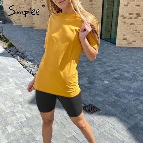 Simplee Casual solid outfits female two piece suit with belt - Too3Xclussiv3