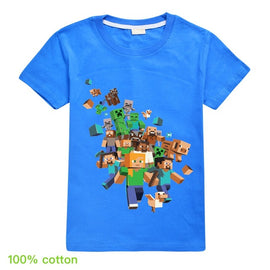 Kids Boys Girls Summer Short Sleeve Minecraftingly Cartoon Clothes Sweatshirts T Shirt Christmas  Creeper Tops 2020 UNSPEAKABLE - Too3Xclussiv3