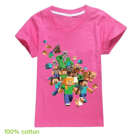 Kids Boys Girls Summer Short Sleeve Minecraftingly Cartoon Clothes Sweatshirts T Shirt Christmas  Creeper Tops 2020 UNSPEAKABLE - Too3Xclussiv3