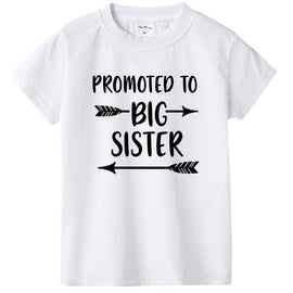 Promoted To Big Sister Kid's T Shirt Boys Girls Summer Short Sleeve Funny Graphic Printed Kawaii Top Tee Shirt Children Tshirt - Too3Xclussiv3